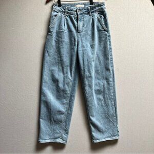 Oak + Fort straight leg barrel denim organic cotton jeans Sz 27